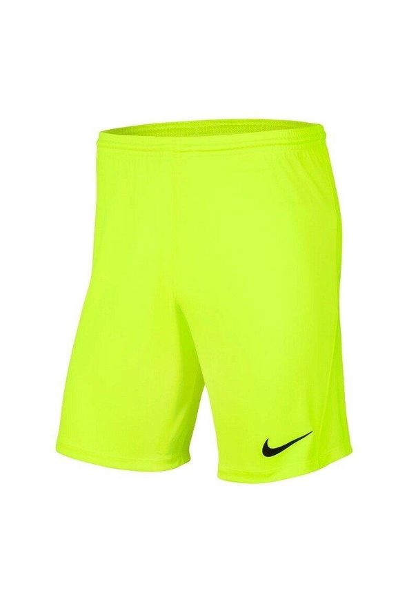 Spodenki piłkarskie męskie Nike Dry Park III treningowe szybkoschnące Dri Fit. Kolor: żółty. Technologia: Dri-Fit (Nike). Sport: piłka nożna