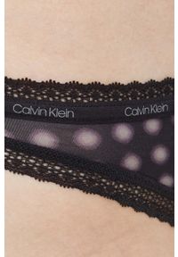 Calvin Klein Underwear stringi kolor czarny. Kolor: czarny. Materiał: bawełna, materiał #3