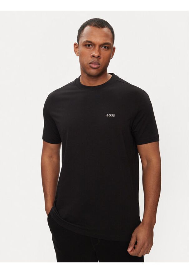 BOSS - Boss T-Shirt Tee 50506373 Czarny Regular Fit. Kolor: czarny. Materiał: bawełna
