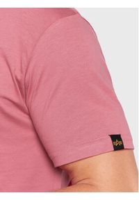 Alpha Industries T-Shirt Backprint 128507 Różowy Regular Fit. Kolor: różowy. Materiał: bawełna #6
