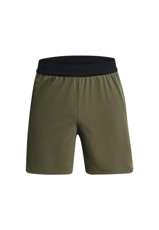 Szorty Under Armour Peak. Kolor: zielony, czarny, wielokolorowy. Sport: fitness