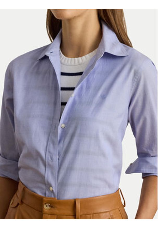 Lauren Ralph Lauren - LAUREN RALPH LAUREN Koszula 200940254002 Błękitny Straight Fit. Kolor: niebieski. Materiał: bawełna