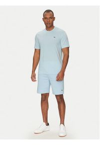 Lacoste T-Shirt TH7618 Błękitny Regular Fit. Kolor: niebieski. Materiał: syntetyk, bawełna #2