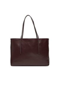 Calvin Klein Torebka Emblem Aop Tote W/ Pouch LV04F3266G Bordowy. Kolor: czerwony. Materiał: skórzane #4