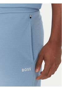 BOSS Szorty piżamowe Waffle Shorts 50535884 Błękitny Relaxed Fit. Kolor: niebieski. Materiał: bawełna, syntetyk #5