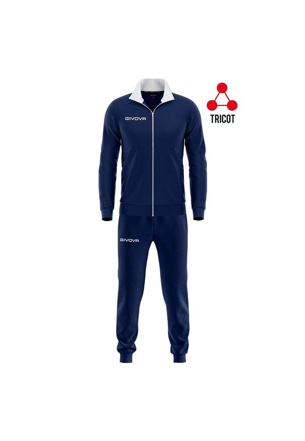 Givova Torino dres z triacetatu XS (10–12 lat). Okazja: na uczelnię. Kolor: niebieski, biały, wielokolorowy. Materiał: dresówka. Sezon: lato. Styl: sportowy