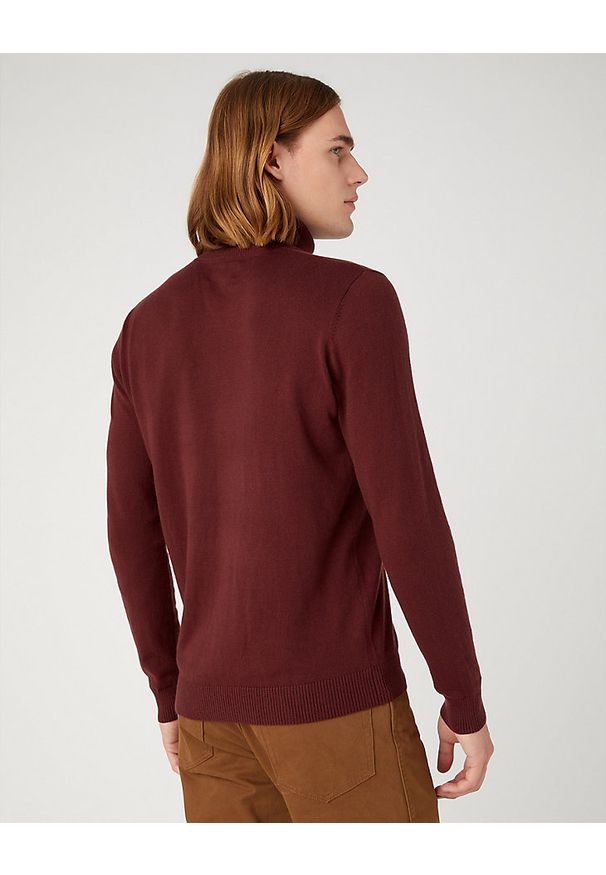Wrangler - WRANGLER ROLL MĘSKI SWETER GOLF NECK KNIT W8D42PH45. Typ kołnierza: golf