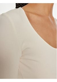 BOSS - Boss Bluzka 50512849 Écru Slim Fit. Materiał: syntetyk #2