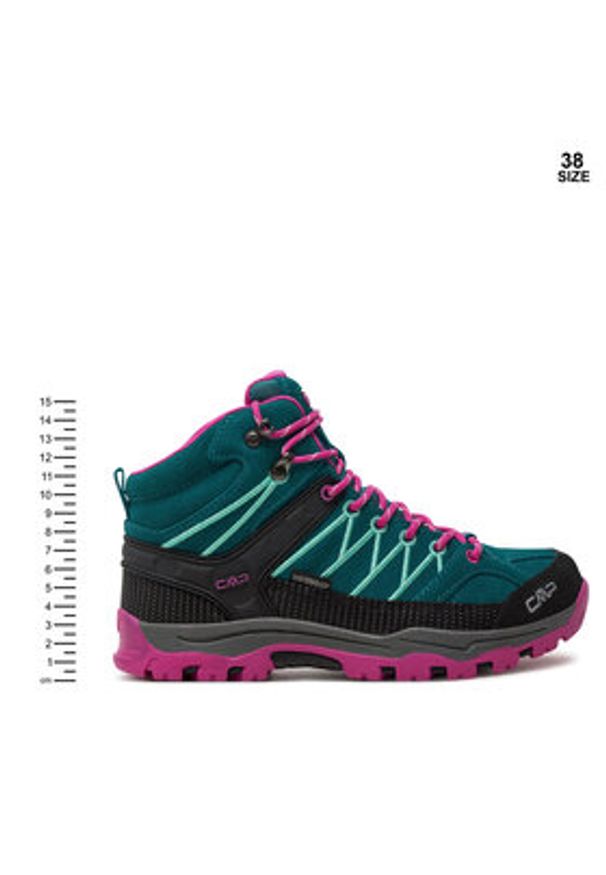 CMP Trekkingi Rigel Mid Trekking Shoes Wp 3Q12944J Turkusowy. Kolor: turkusowy. Materiał: zamsz, skóra. Sport: turystyka piesza