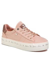 Sneakersy Wrangler Java WL01645A Rose 080. Kolor: różowy. Materiał: materiał #1
