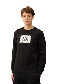 C.P. Company - C.P. COMPANY Czarny męski longsleeve. Kolor: czarny. Długość rękawa: długi rękaw