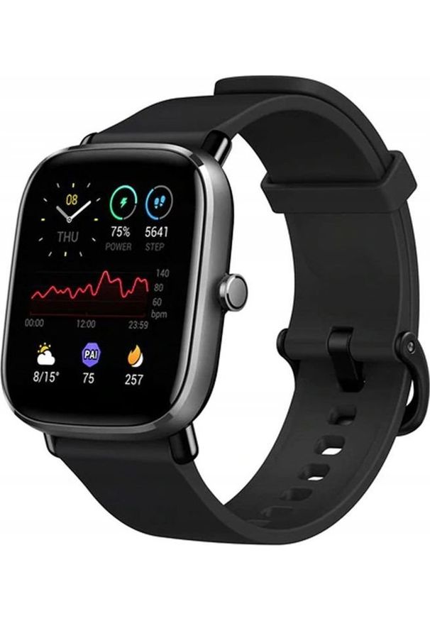 AMAZFIT - Smartwatch Amazfit GTS 2 Mini Czarny (W2018OV1N). Rodzaj zegarka: smartwatch. Kolor: czarny