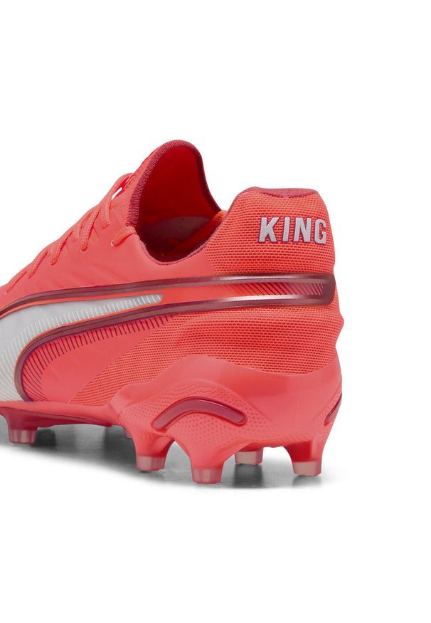 Puma - Buty piłkarskie KING ULTIMATE FG/AG PUMA Glowing Red White Fire. Kolor: czerwony, biały, wielokolorowy. Materiał: syntetyk, materiał. Sport: piłka nożna