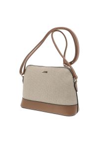 Beżowa Stylowa Damska Torebka Rieker. Kolor: beżowy. Materiał: skórzane. Styl: elegancki. Rodzaj torebki: na ramię #3