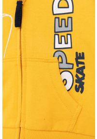 BIRBA&TRYBEYOND - Birba&Trybeyond bluza bawełniana dziecięca kolor żółty z kapturem z nadrukiem. Okazja: na co dzień. Typ kołnierza: kaptur. Kolor: żółty. Materiał: bawełna. Wzór: nadruk. Styl: casual #2