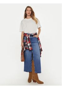 Wrangler Spódnica jeansowa 112356425 Niebieski Regular Fit. Kolor: niebieski. Materiał: bawełna