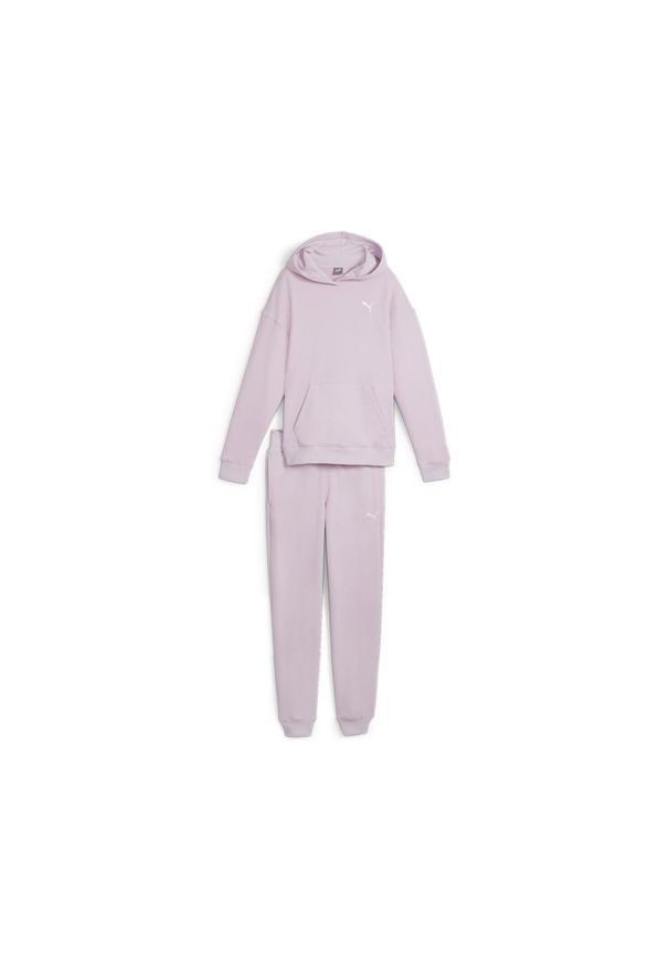 Dres Puma Loungewear Suit Tr, Kobiety. Kolor: fioletowy. Materiał: dresówka