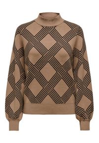 only - ONLY Golf Anny 15327635 Beżowy Regular Fit. Typ kołnierza: golf. Kolor: beżowy. Materiał: wiskoza, syntetyk #3