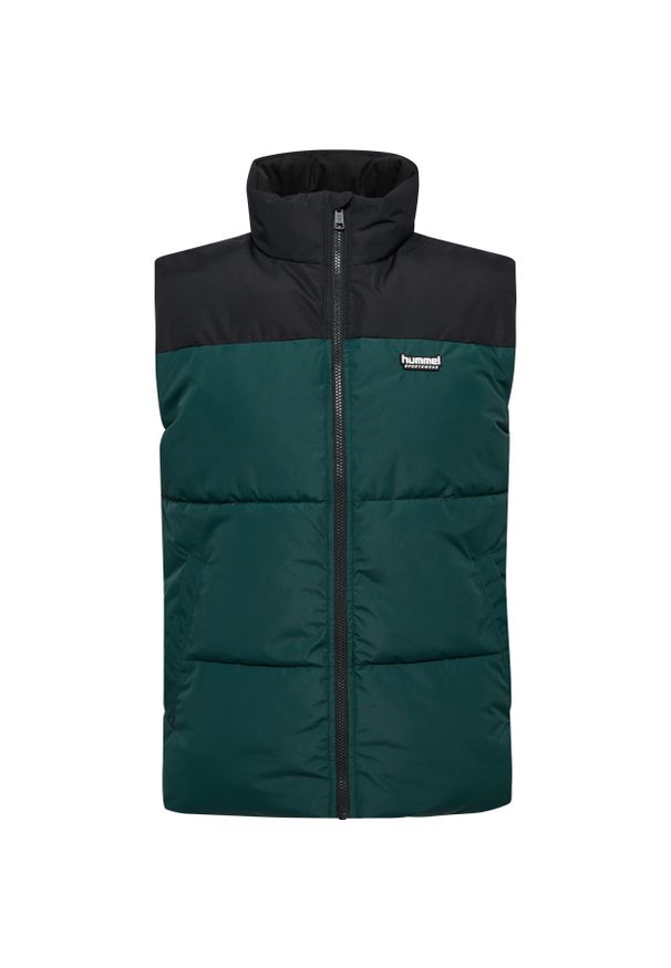 Kurtka puchowa bez rękawów Hummel. Kolor: zielony. Materiał: puch. Długość rękawa: bez rękawów. Sport: turystyka piesza