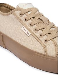 Calvin Klein Trampki Vulc Low Laceup Aop Canvas HW0HW03142 Beżowy. Kolor: beżowy. Materiał: materiał #5