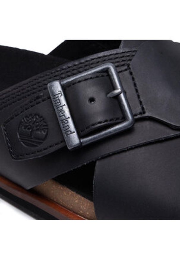 Timberland Klapki Amalfi Vibes Cross Slide TB0A2B65015 Czarny. Kolor: czarny. Materiał: skóra