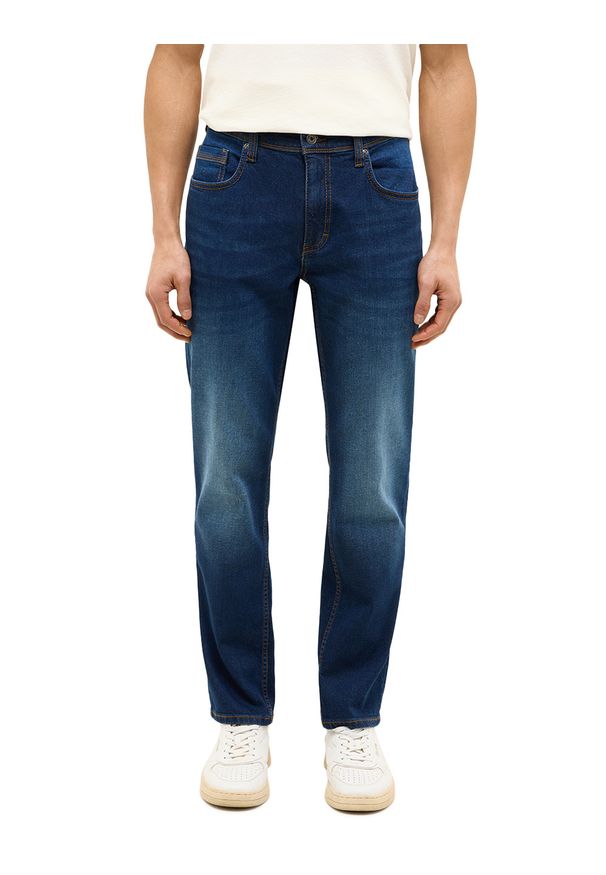 Męskie Spodnie Jeansowe Mustang Style Washington Straight Denim Blue 1016335 5000 802