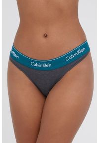 Calvin Klein Underwear Stringi kolor szary. Kolor: szary