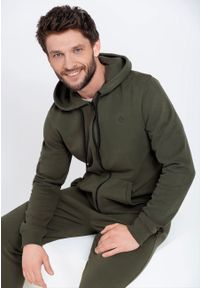 Volcano - Bluza z kapturem B-VITAR. Okazja: na co dzień. Typ kołnierza: kaptur. Kolekcja: plus size. Kolor: brązowy. Materiał: prążkowany, bawełna, materiał, dresówka, dzianina, skóra. Styl: casual #1