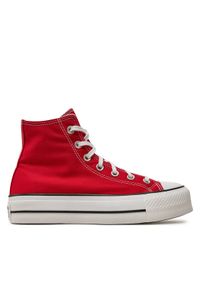 Converse Trampki Chuck Taylor All Star Lift Platform HI A09220C Czerwony. Kolor: czerwony. Materiał: materiał. Obcas: na platformie