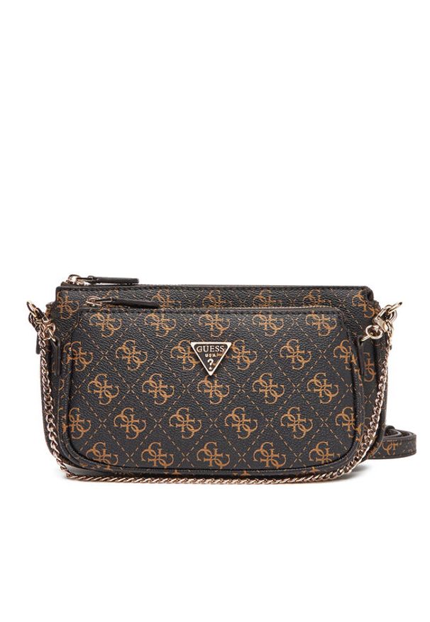 Guess Torebka Noelle II Mini HWQG96 72710 Brązowy. Kolor: brązowy. Materiał: skórzane