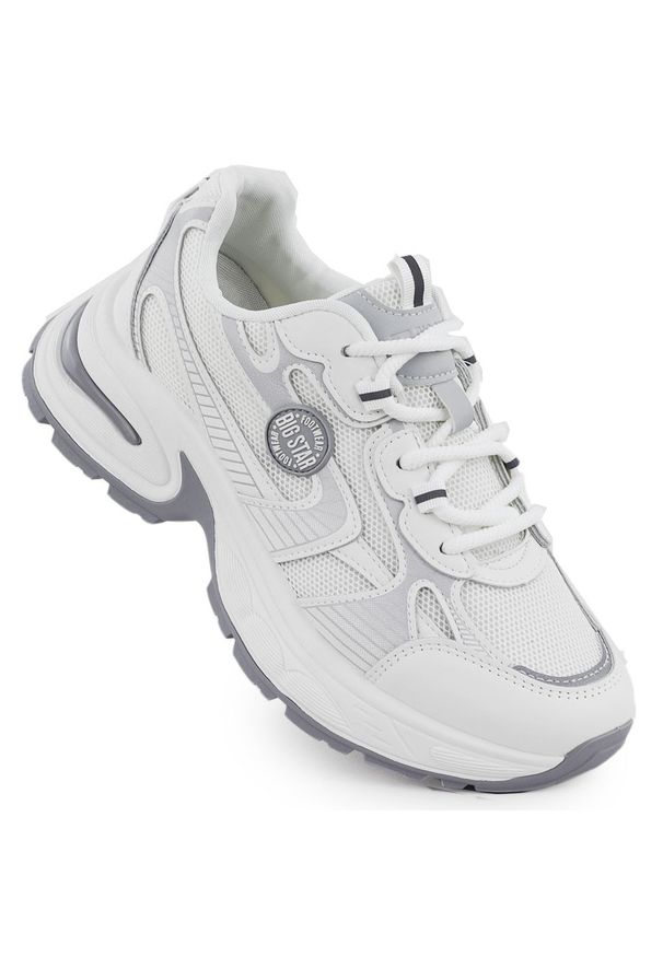 Big-Star - Półbuty damskie sportowe białe Big Star RR274A191. Kolor: biały. Materiał: tkanina. Sezon: lato