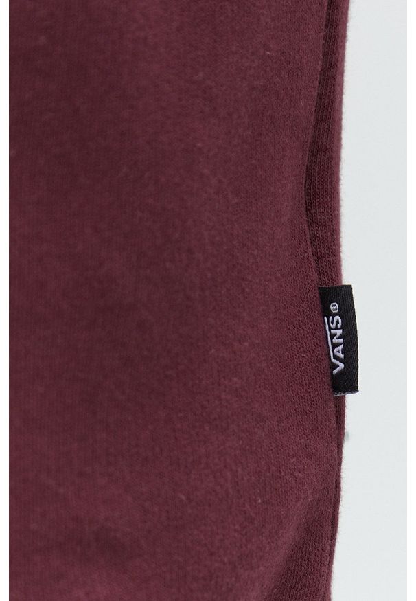 Vans bluza bawełniana męska kolor bordowy z nadrukiem. Kolor: czerwony. Materiał: bawełna. Wzór: nadruk