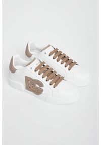 Dolce & Gabbana - Sneakersy damskie skórzane Portofino DOLCE & GABBANA. Materiał: skóra #1