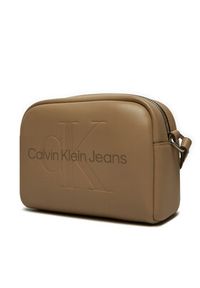 Calvin Klein Jeans Torebka Sculpted Camera Bag18 Mono K60K612220 Beżowy. Kolor: beżowy. Materiał: skórzane #4