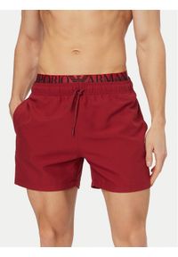 Emporio Armani Szorty sportowe EM000686 AF20432 U5050 Bordowy Regular Fit. Kolor: czerwony. Materiał: syntetyk. Styl: sportowy #1