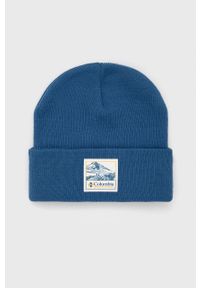 columbia - Columbia czapka. Kolor: niebieski. Materiał: materiał, dzianina #1