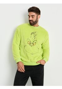 Sinsay - Bluza crewneck regular z misiem Grinch - zielony. Kolor: zielony #1