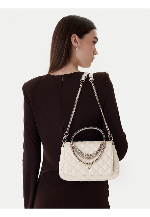 Guess Torebka HWQG96 73190 Écru. Kolor: kremowy. Materiał: skórzane