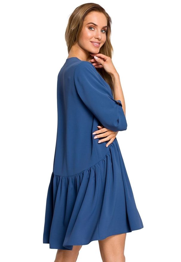 MOE - Sukienka tunika oversize z podpinanymi rękawami. Materiał: elastan, materiał. Typ sukienki: oversize