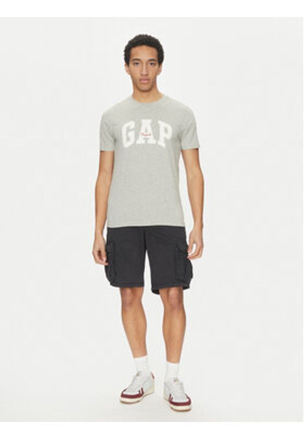 GAP - Gap T-Shirt 542246-00 Szary Regular Fit. Kolor: szary. Materiał: bawełna