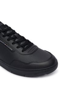 TOMMY HILFIGER - Tommy Hilfiger Sneakersy Th Basket Core Leather FM0FM05927 Czarny. Kolor: czarny. Materiał: skóra #3