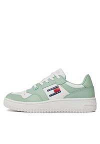 Tommy Jeans Sneakersy Tjw Retro Basket Ess EN0EN02505 Zielony. Kolor: zielony. Materiał: skóra #3