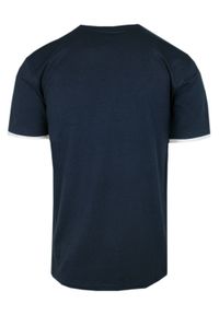 T-Shirt Męski - Granatowa, Napis (Nadruk) - Pako Jeans. Okazja: na co dzień. Kolor: niebieski. Materiał: bawełna. Wzór: nadruk. Styl: casual