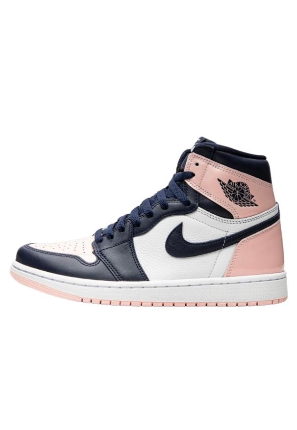 Buty do chodzenia dla dorosłych Air Jordan 1 Retro High OG Atmosphere. Kolor: niebieski, różowy. Sport: turystyka piesza