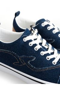 Trussardi Jeans Sneakersy | 77A00133 | Mężczyzna | Niebieski. Nosek buta: okrągły. Kolor: niebieski. Materiał: skóra ekologiczna. Wzór: nadruk, aplikacja #3