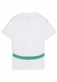 Puma - Damska koszulka domowa Senegal 2025 PUMA White Sport Green. Kolor: biały, wielokolorowy, zielony. Wzór: aplikacja