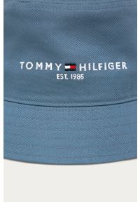 TOMMY HILFIGER - Tommy Hilfiger - Kapelusz. Kolor: niebieski. Materiał: bawełna, materiał. Wzór: aplikacja #4