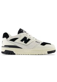 Buty unisex New Balance BB550LEG – beżowe. Kolor: beżowy. Materiał: skóra. Szerokość cholewki: normalna. Sezon: lato