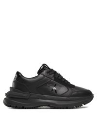 Calvin Klein Jeans Sneakersy Chunky Runner Lth-Pu Mono YM0YM00679 Czarny. Kolor: czarny. Materiał: skóra
