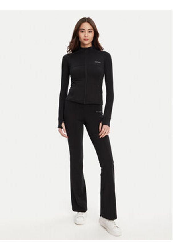 Guess Bluza V5RP17 KCD02 Czarny Regular Fit. Kolor: czarny. Materiał: syntetyk